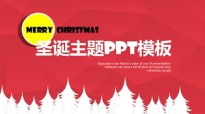 Template PPT perencanaan acara Natal busana suasana merah