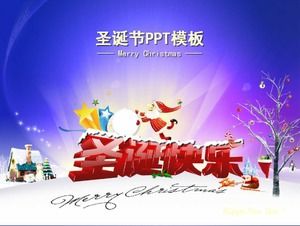 Plantilla PPT de dibujos animados feliz Navidad