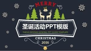 Siyah basit ve şık Noel etkinliği planlama PPT şablonu