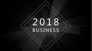Modèle PPT de technologie d'entreprise future noir 2018