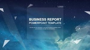 Blue English simple flat business PPT template