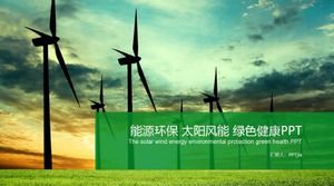 Energy and environmental protection theme PPT template