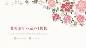 Beautiful and fresh flowers PPT template
