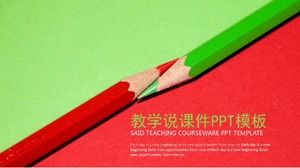 Zwięzły styl nauczania ołówka i szablon wykładu ppt