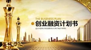 Modelo de ppt de plano de financiamento de negócios para promoção de negócios