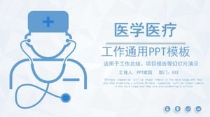 Blaue Hintergrund-ppt-Krankenhausvorlage
