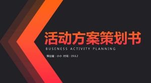 Modelo de ppt de planejamento de atividade de marketing comercial preto