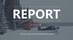 Simple and stylish flat work report ppt template