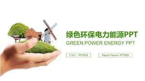 Template ppt energi hijau perlindungan lingkungan