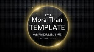 Simple black ios style work report ppt template