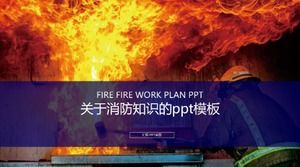 PPT template about fire knowledge