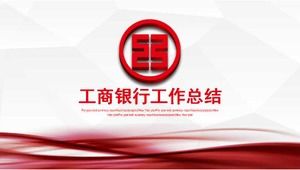 Plantilla ppt de resumen de fin de año del Banco Industrial y Comercial de China