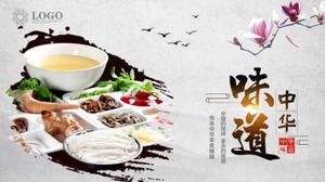 Çin geleneksel yemek kültürü ppt şablonu