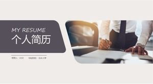 College students resume ppt template