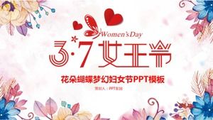 Flower Butterfly Fantasy Women's Day PPT Template