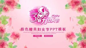 PPT-Vorlage für den schönen Frauentag in Rosa