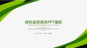 Green background business PPT template free download