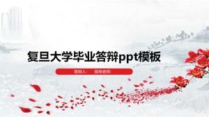 Fudan University graduacyjnej szablon ppt obrony