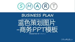 Blue planning picture - business PPT template