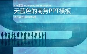 Download del modello PPT di affari blu cielo