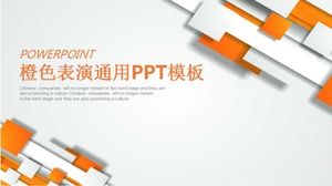 Modelo PPT geral de desempenho laranja