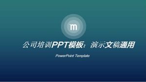 Modelo de PPT de treinamento corporativo: apresentação geral