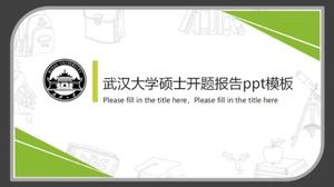 Modelo de ppt de relatório de tese de mestrado da Universidade de Wuhan