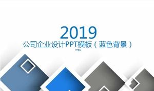 Corporate Design des Unternehmens PPT-Vorlage (blauer Hintergrund)