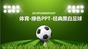 Deportes - PPT verde - Fútbol clásico en blanco y negro