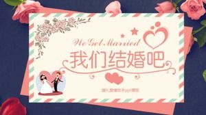 Wedding love story ppt template