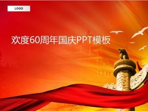 Celebrating the 60th anniversary of the National Day PPT template