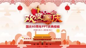 Plantilla PPT de celebración del 60 aniversario del Día Nacional