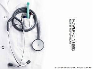 Medical PPT template __ blue stethoscope