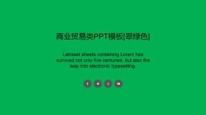 Business and trade PPT template [emerald green]