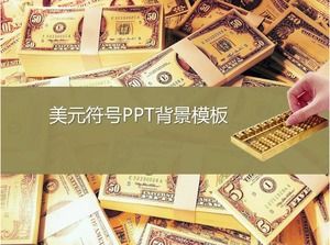 Șablon de fundal PPT semn dolar
