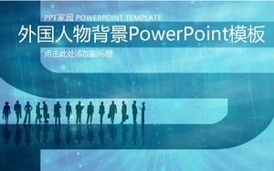 Foreign Character Background PowerPoint Template