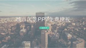 City landscape PPT free template download
