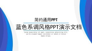 Szablon dokumentu prezentacji PPT w stylu niebieskim
