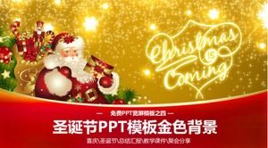 Christmas PPT template golden background