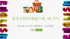 Unduhan template PPT khusus pendidikan_tulisan ABC