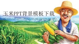 Unduhan template latar belakang PPT jagung