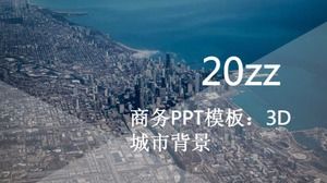 Geschäftliche PPT-Vorlage: 3D-Stadthintergrund