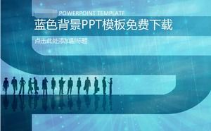 Download gratuito del modello PPT di sfondo blu