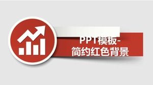 PPT-Vorlage - einfacher roter Hintergrund