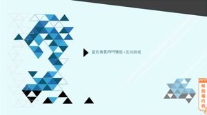 Blauer Hintergrund PPT-Vorlage - interaktives Spiel