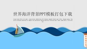 Download del pacchetto del modello PPT del fondo dell'oceano del mondo