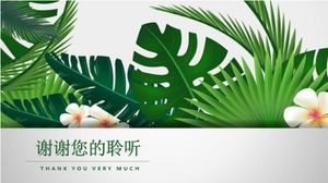 Green environmental protection theme PPT template