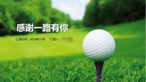 Sezon golfowy za granicą-sport-PPT szablon