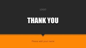 Orange background_foreign_PPT template