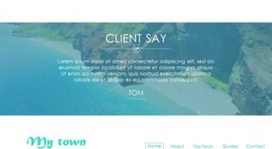 Web page style scenic spot introduction PPT template
